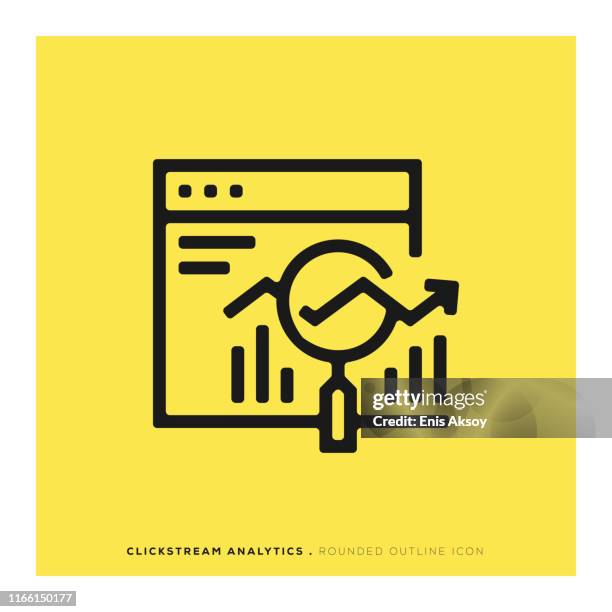 clickstream analytics icon - data collection stock illustrations