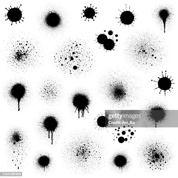 ilustrações de stock, clip art, desenhos animados e ícones de grunge ink blots - neblina