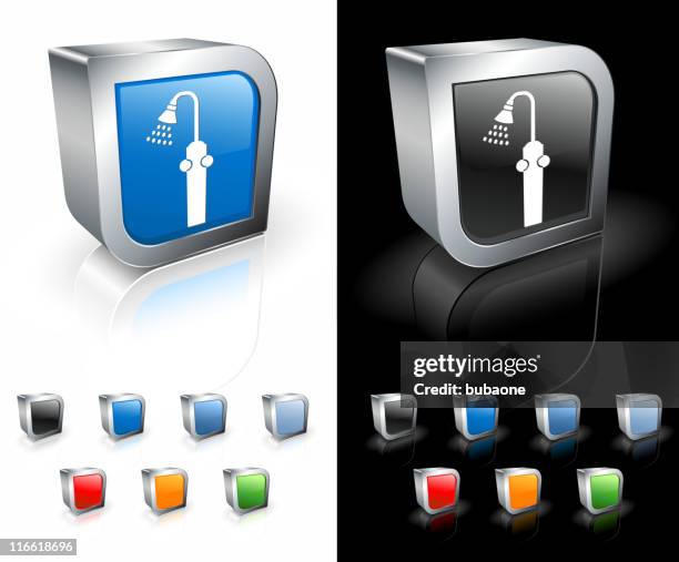 shower square royalty free vector art - shower head stock illustrations