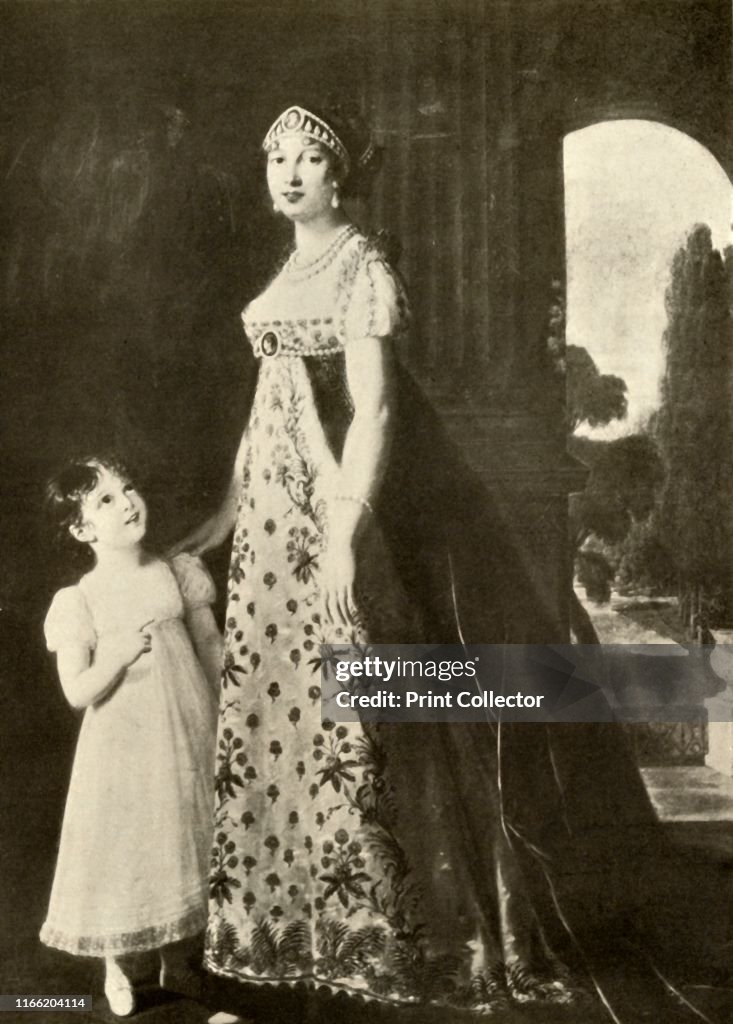 Empire Gown And Childs Dress Trimmed With Valenciennes Lace 1