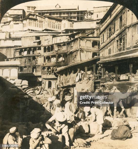Simpla India Simla, India', circa 1909. '. . the city built on the steep slopes of ...