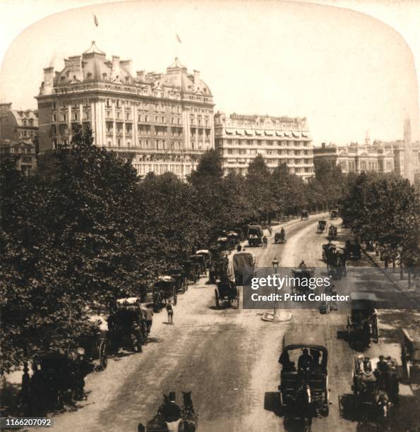 The Cecil and Savoy Hotel's, London', 1896. From "Underwood and Underwood Publishers, New York-London-Toroto Canada-Ottawa Kansas. ". Artist Works...