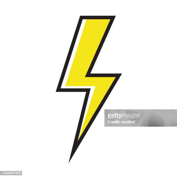 electricity icon - high voltage sign stock illustrations