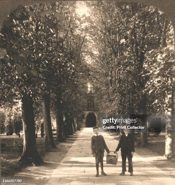 Approach to Trinity Church, Stratford on Avon, England', 1905. F rom "Underwood and Underwood Publishers, New York-London-Toroto Canada-Ottawa...