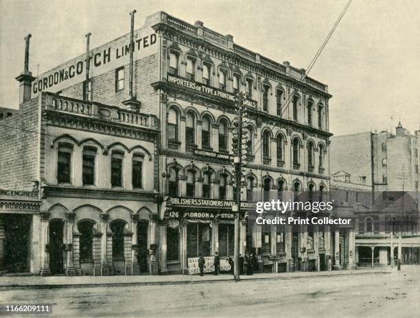 Queen Street, Melbourne', 1901. Laid out in 1837, Queen Street forms part of the original Hoddle Grid, Gordon & Gotch established a five-storey...