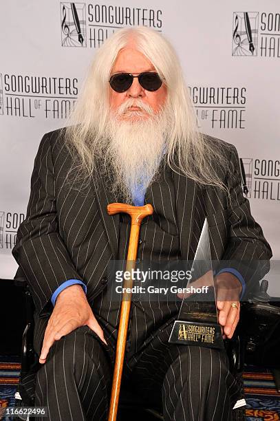 Leon Russel attends the Songwriters Hall of Fame 42nd Annual Induction and Awards at The New York Marriott Marquis Hotel - Shubert Alley on June 16,...