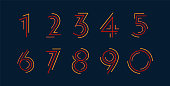 Number set vector numbers alphabet, modern dynamic flat design with brilliant colorful for your unique elements design ; logo, corporate identity, application, creative poster & more