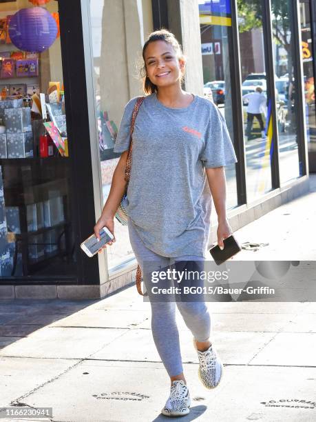 Christina Milian is seen on September 05, 2019 in Los Angeles, California.