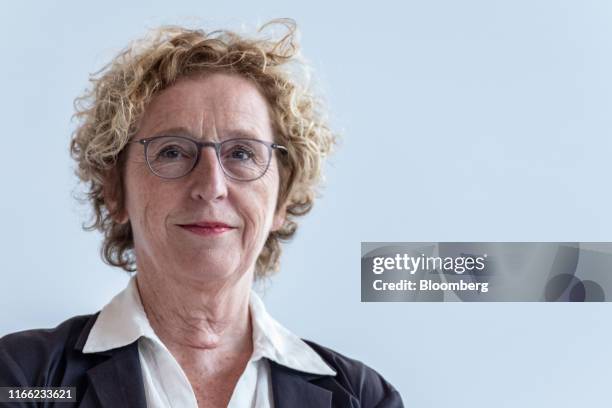 Muriel Penicaud, France's labour minister, attends the inauguration of the Louis Vuitton new luxury leather goods workshop in Beaulieu-sur-Layon,...