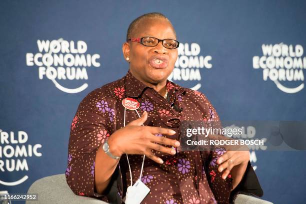 Dr. Obiageli Ezekwesili, Nigerian politician, activist and chartered accountant, speaks at a session on Gender-Based Violence at the final day of the...