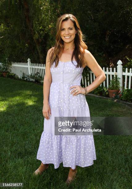 Actress Melissa Claire Egan visits Hallmark's "Home & Family" at Universal Studios Hollywood on August 05, 2019 in Universal City, California.