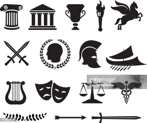 illustrations, cliparts, dessins animés et icônes de antiquité grecque illustrations vectorielles libres de droits - antiquité-grecque