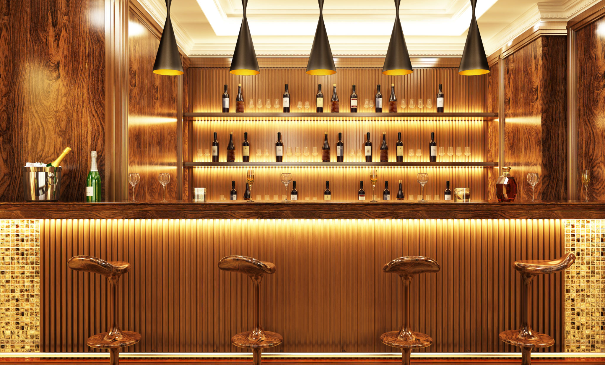 home bar setup