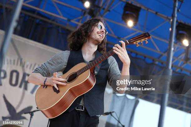 Hozier performs during day three of the 2019 Newport Folk Festival at Fort Adams State Park on July 28, 2019 in Newport, Rhode Island.