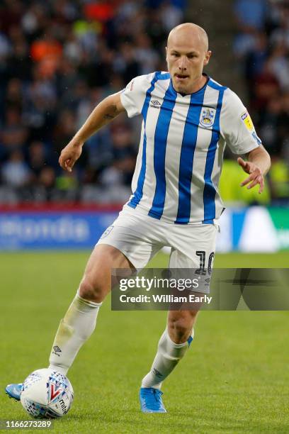 Aaron Mooy of Huddersfield Town during the Sky Bet Championship match between Huddersfield Town and Derby County at John Smith's Stadium on August...