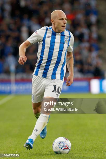 Aaron Mooy of Huddersfield Town during the Sky Bet Championship match between Huddersfield Town and Derby County at John Smith's Stadium on August...