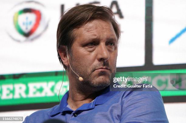 Pedro Martins - First Team Manager Olympiacos C.F.P. Talks during Day 2 of Soccerex Europe Convention at Tagus Park on September 6, 2019 in Lisbon,...