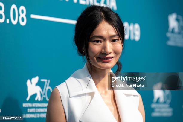 Gana Bayarsaikhan attends ''Waiting For The Barbarians'' photocall during the 76th Venice Film Festival on September 06, 2019 in Venice, Italy.