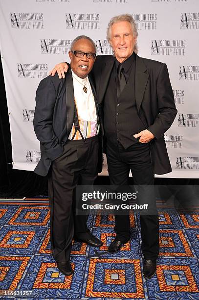 Sam Moore and Bill Medley attend the Songwriters Hall of Fame 42nd Annual Induction and Awards at The New York Marriott Marquis Hotel - Shubert Alley...