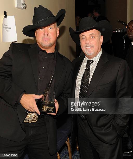 Garth Brooks and Billy Joel attend the Songwriters Hall of Fame 42nd Annual Induction and Awards at The New York Marriott Marquis Hotel - Shubert...