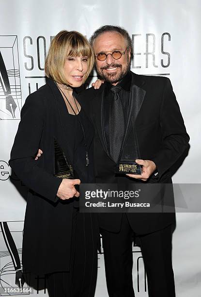 Johny Mercer Award Winners Cynthia Weil and Barry Mann attend the Songwriters Hall of Fame 42nd Annual Induction and Awards at The New York Marriott...
