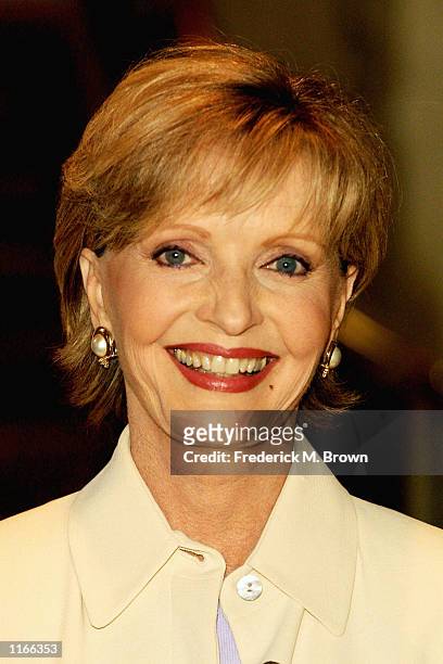 Actress Florence Henderson models an outfit during the 33rd Annual Celebrity Fashion Show and Auction October 3, 2001 in Beverly Hills, CA. The event...