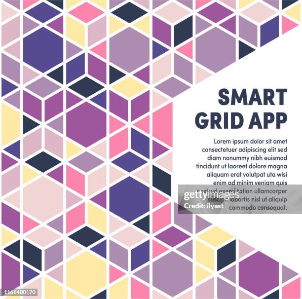 creative graphic composition for smart grid - retro controller stock illustrations
