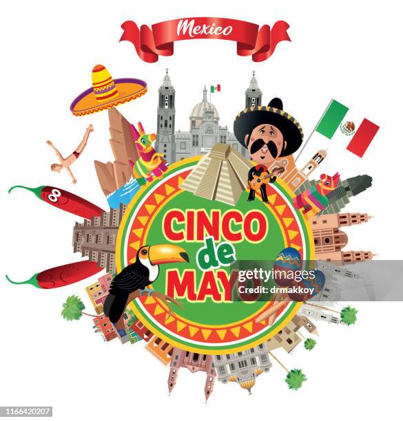 ilustraciones, imágenes clip art, dibujos animados e iconos de stock de cinco de mayo - piñata