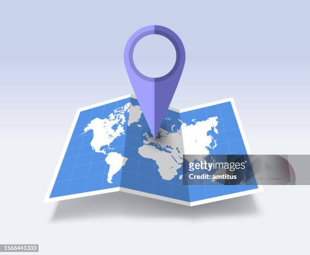 world map 3d - famous place stock illustrations
