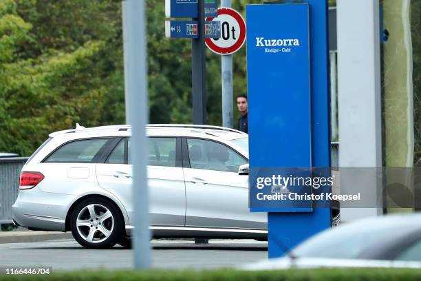 Chairman Of The Board Clemens Toennies on the way to the Veltins Arena on August 06, 2019 in Gelsenkirchen, Germany.