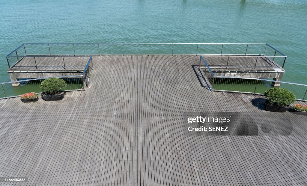 Aerial View Of The City Wharf