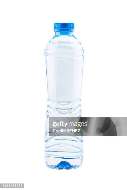 bottle of mineral water - water bottle on white stock pictures, royalty-free photos & images
