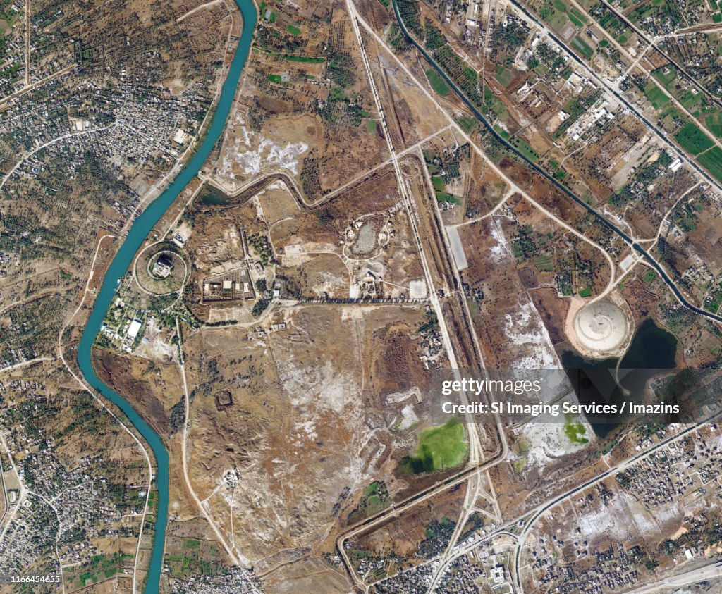 Satellite Image, Hanging Gardens of Babylon, Iraq