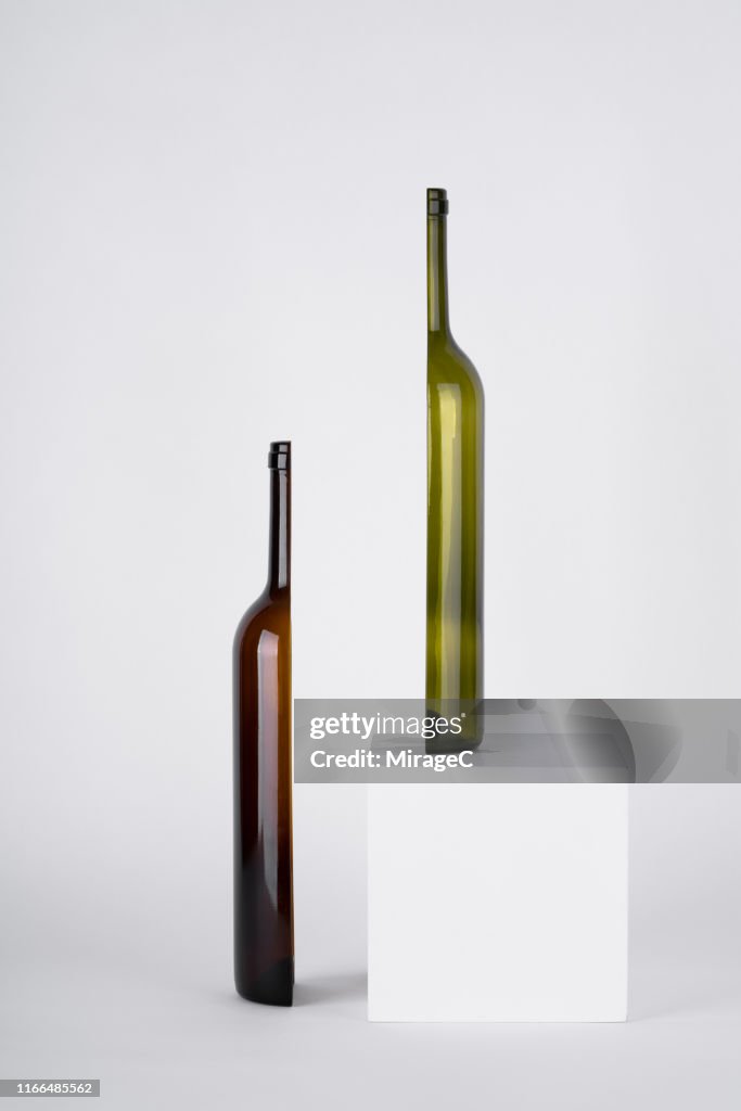 Halved Glass Wine Bottles