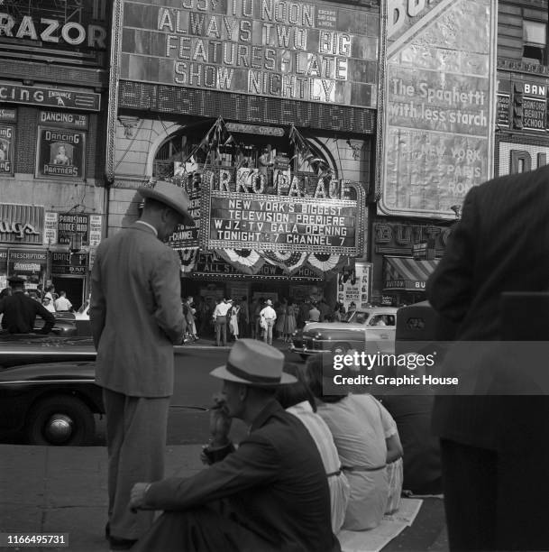 The gala opening of WJZ-TV by the American Broadcasting Company at the RKO Palace Theater in New York City, 10th August 1948.