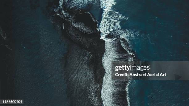 looking down on crashing ocean waves, esperance, australia - majestic animal stock pictures, royalty-free photos & images