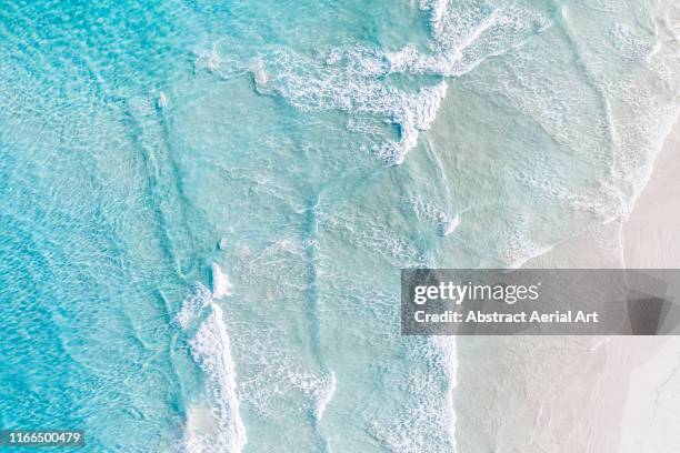 aerial view of ocean and a beach, esperance, australia - beauty in nature sea imagens e fotografias de stock