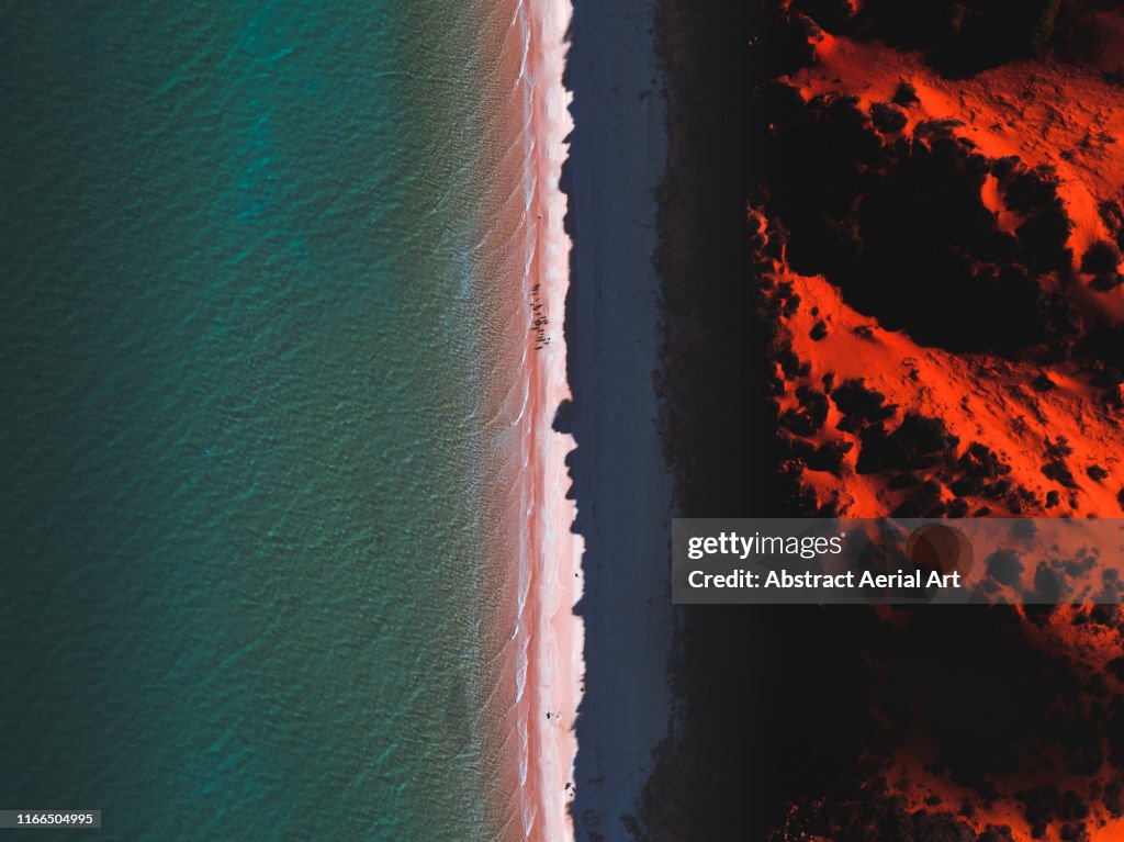 Aerial shot of Cape Peron at sunset, Shark Bay, Australia