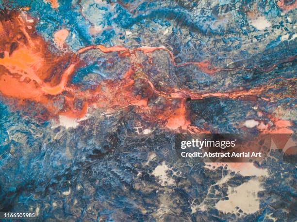mine tailings as seen from above, coolgardie, australia - mining western australia stock pictures, royalty-free photos & images
