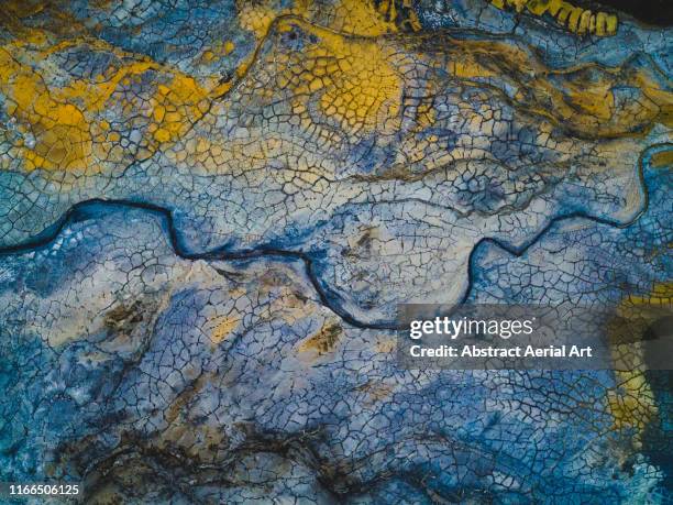 mine tailings as seen from the air, kalgoorlie, australia - mining from above stock pictures, royalty-free photos & images