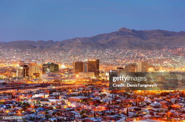 el paso, texas - ciudad juárez stockfoto's en -beelden