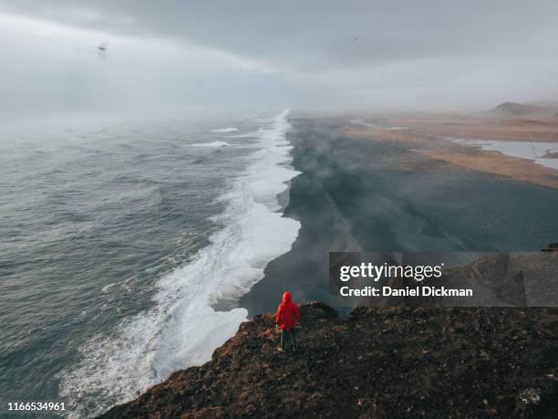 looking across the scenic iceland landscape. (aerial drone photo) - reiseroute golden circle stock-fotos und bilder