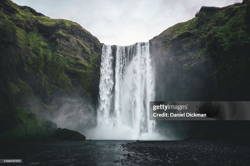 Skogafoss Waterfall Iceland Landscape
