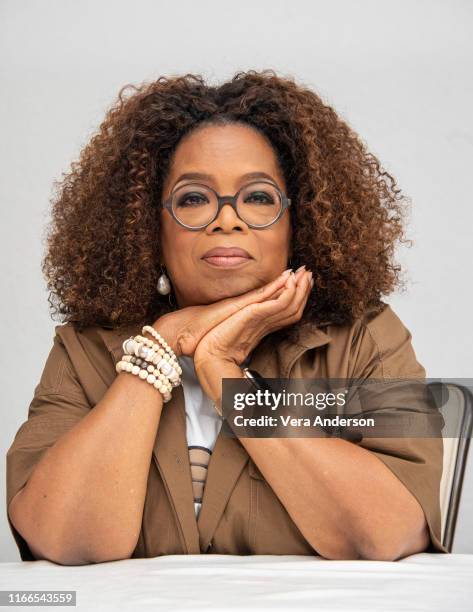 Oprah Winfrey at the "David Makes Man" Press Conference at the Four Seasons Hotel on August 06, 2019 in Beverly Hills, California.