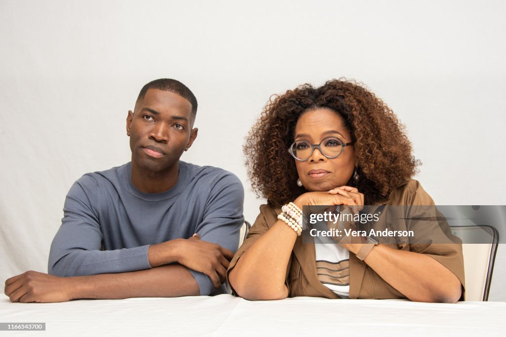 Tarell Alvin McCraney and Oprah Winfrey at the "David Makes Man