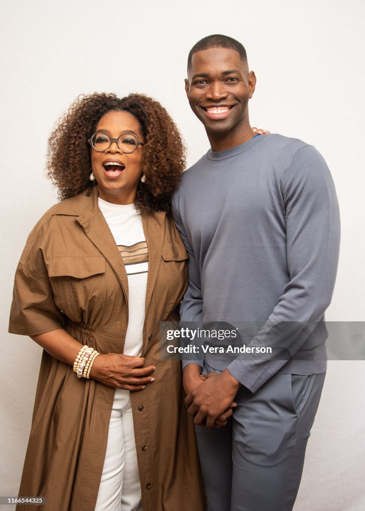Oprah Winfrey and Tarell Alvin McCraney at the "David Makes Man