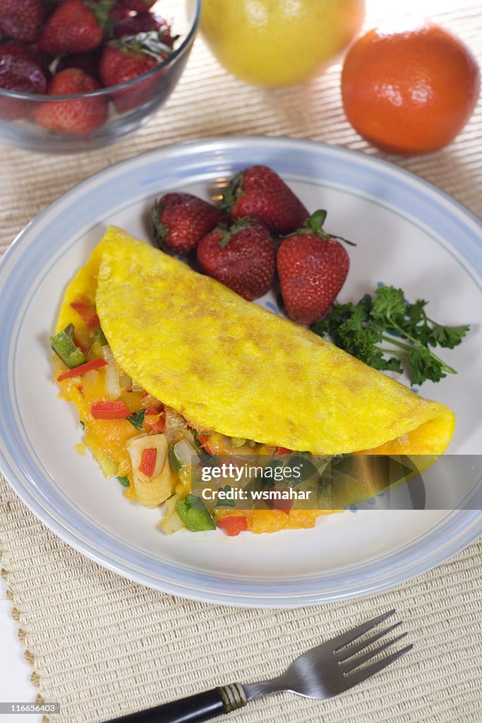 Cheese and pepper omelet