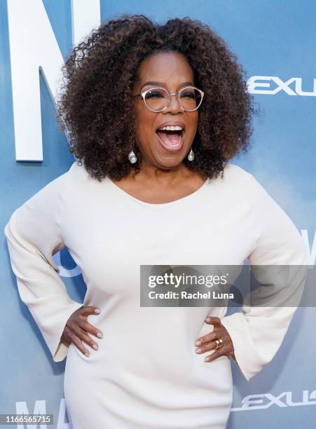 Oprah Winfrey attends the premiere of OWN's "David Makes Man" at NeueHouse Hollywood on August 06, 2019 in Los Angeles, California.