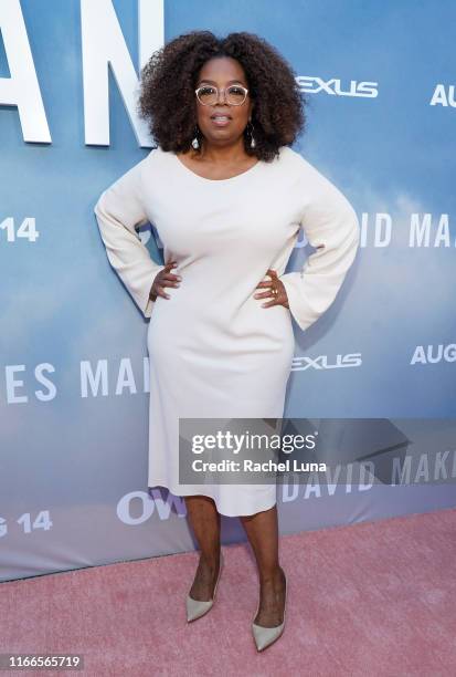 Oprah Winfrey attends the premiere of OWN's "David Makes Man" at NeueHouse Hollywood on August 06, 2019 in Los Angeles, California.