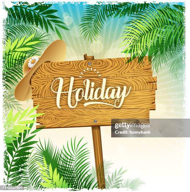 gren summer message - beach picnic stock illustrations